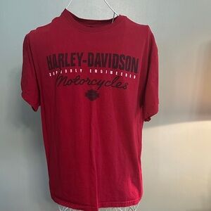 Harley-Davidson Crimson Tee with Black Logo